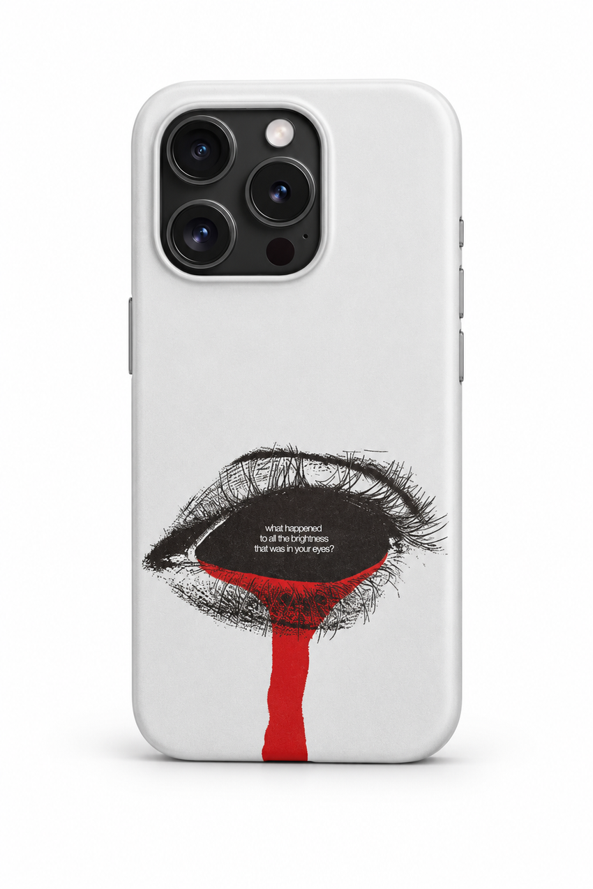 Kırmızı Gözyaşı Eyes tasarımlı telefon kılıfı