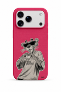 WOTOBEUS Pembe Gözlüklü Panter - iPhone 17 Pro Max üzerinde mokap