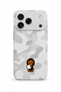 WOTOBEUS Gri Kamuflaj Baloncuklu Maymun - iPhone 17 Pro Max üzerinde mokap