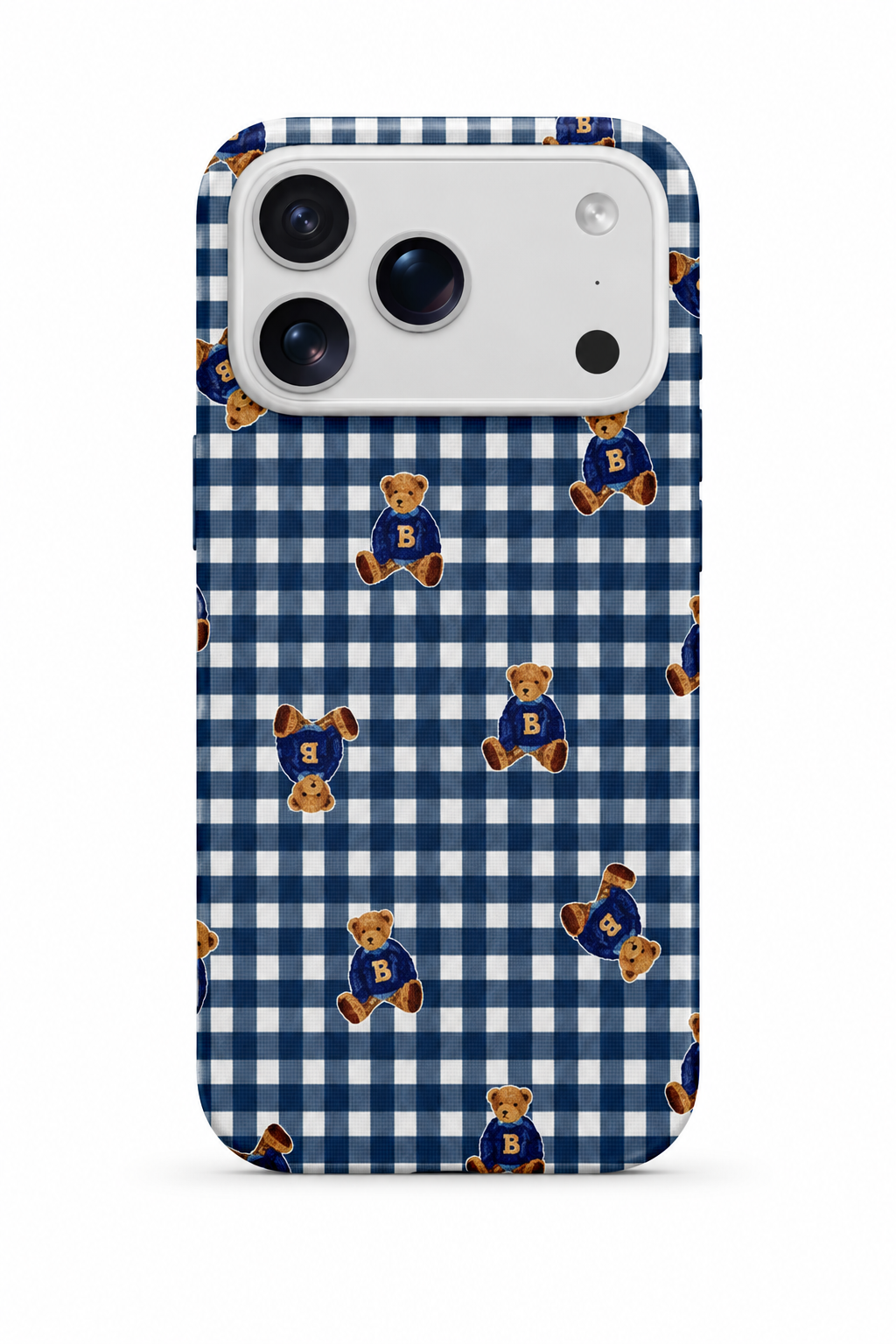 WOTOBEUS Lacivert Pötikare Ayıcık - iPhone 17 Pro Max üzerinde mokap