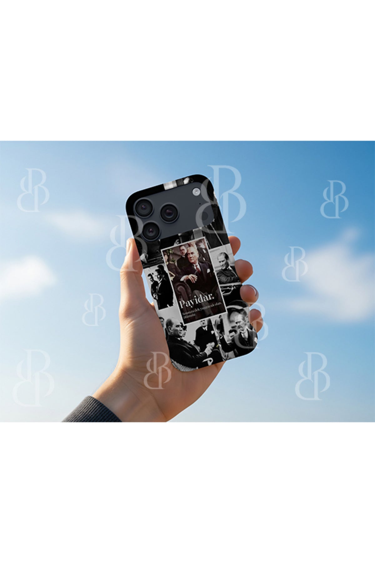 WOTOBEUS Atatürk Desenli İçi Kadife Premium Kalite Lansman Telefon Kılıfı