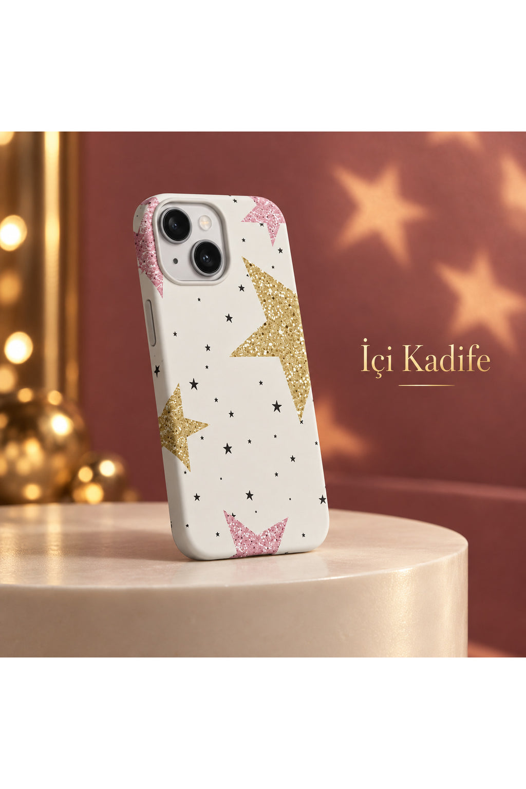 WOTOBEUS İçi Kadife Star Trend Tasarım İçi Kadife Premium Lansman Telefon Kılıfı