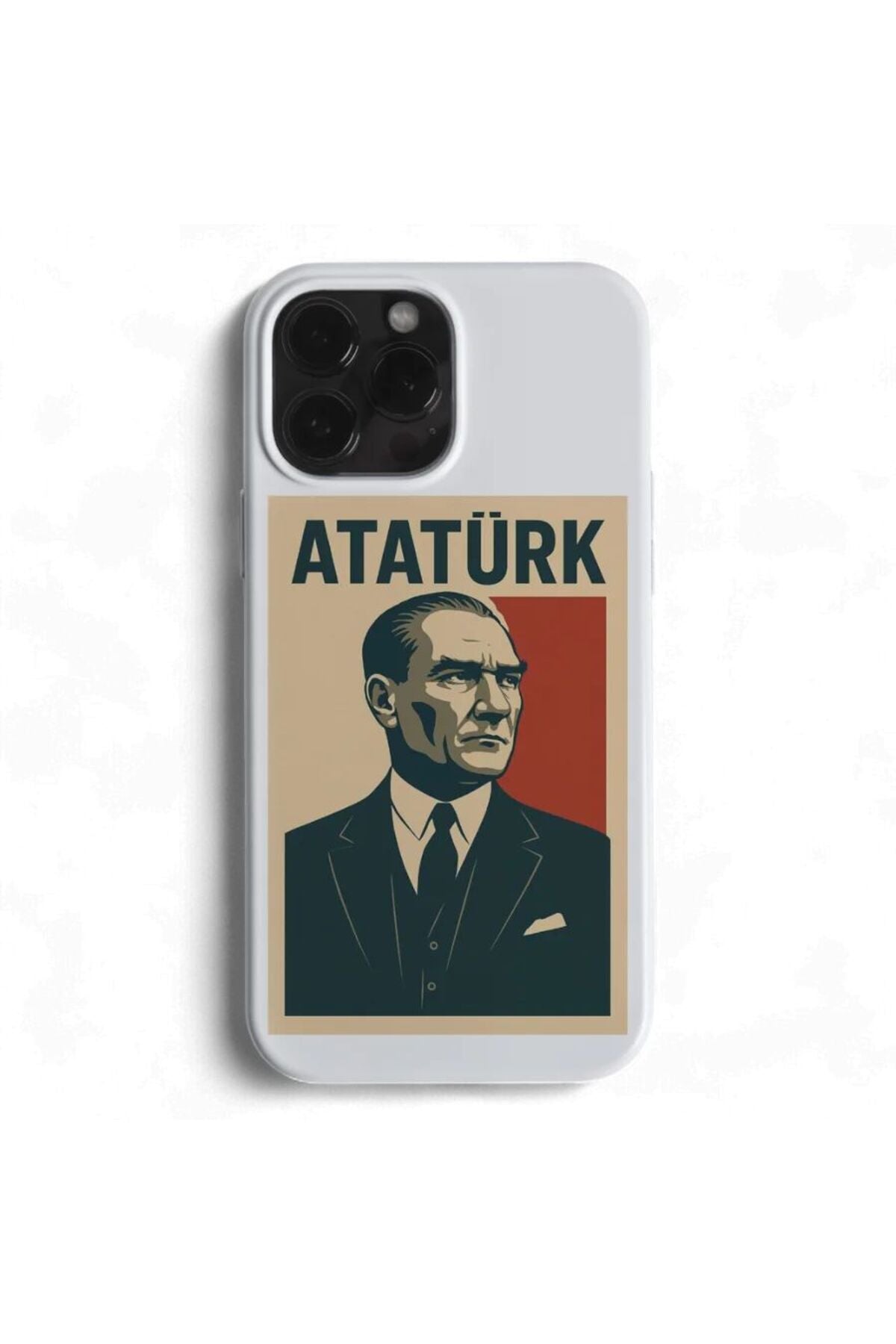 WOTOBEUS Atatürk Köşe Tasarım İçi Kadife Dışı Premium Silikon 10 Kasım Çalışma Telefon Kılıfı