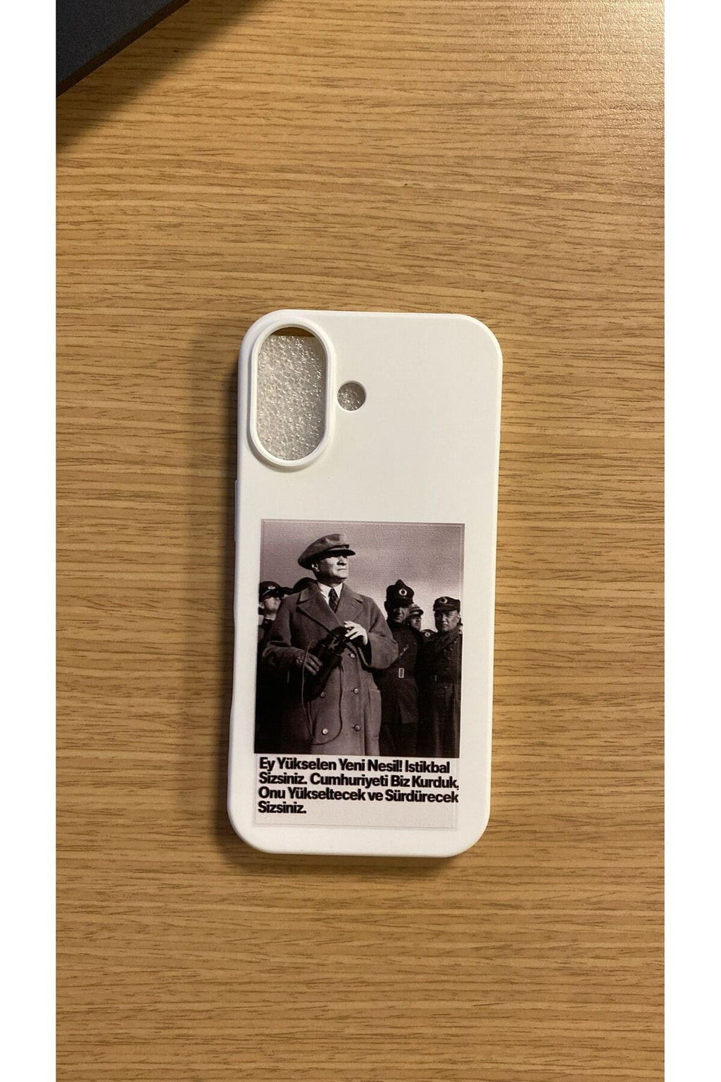 WOTOBEUS Atatürk Desenli İçi Kadife Premium Kalite Lansman Telefon Kılıfı