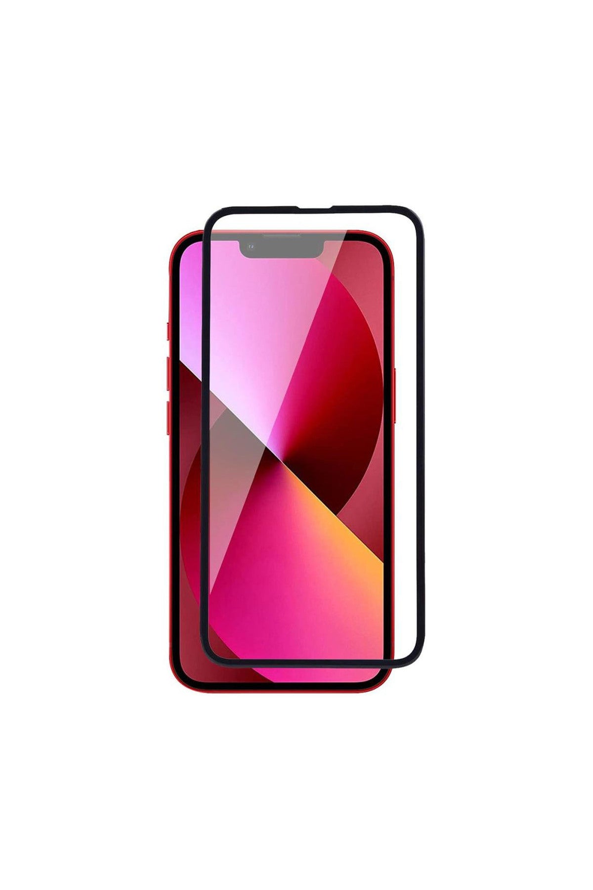 WOTOBEUS iPhone 13 ile uyumlu Çerçeveli Tam Kaplayan Temperli Ekran Koruyucu