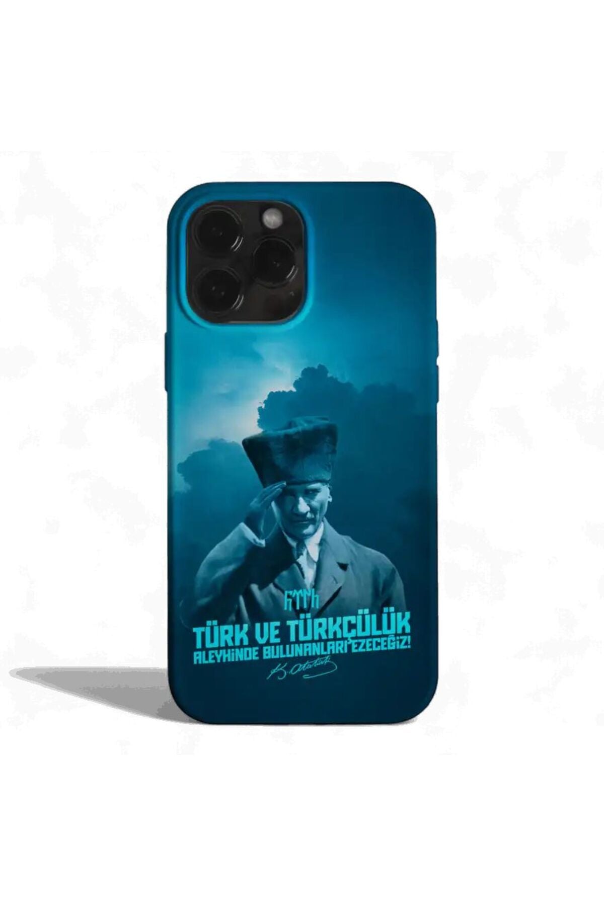 WOTOBEUS Atatürk Desenli İçi Kadife Premium Kalite Lansman Telefon Kılıfı