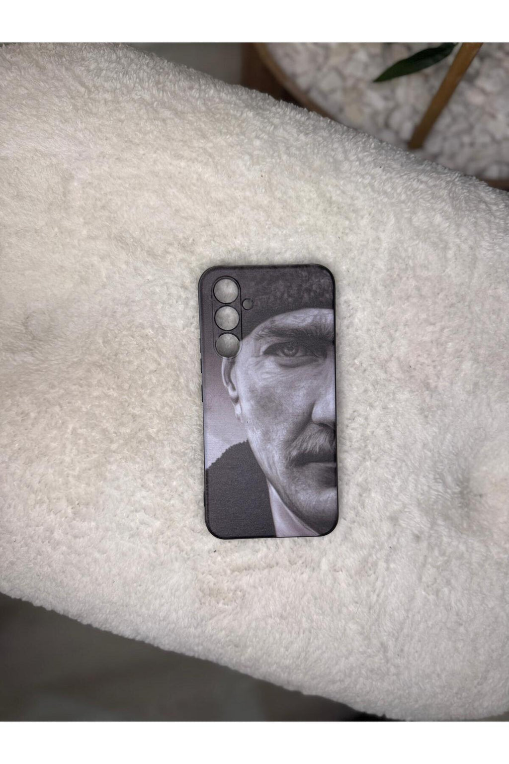 WOTOBEUS Samsung Galaxy S23 FE Tasarım Kılıf, Leopar Kılıf, Atatürk Kılıf, İçi Kadife Kılıf