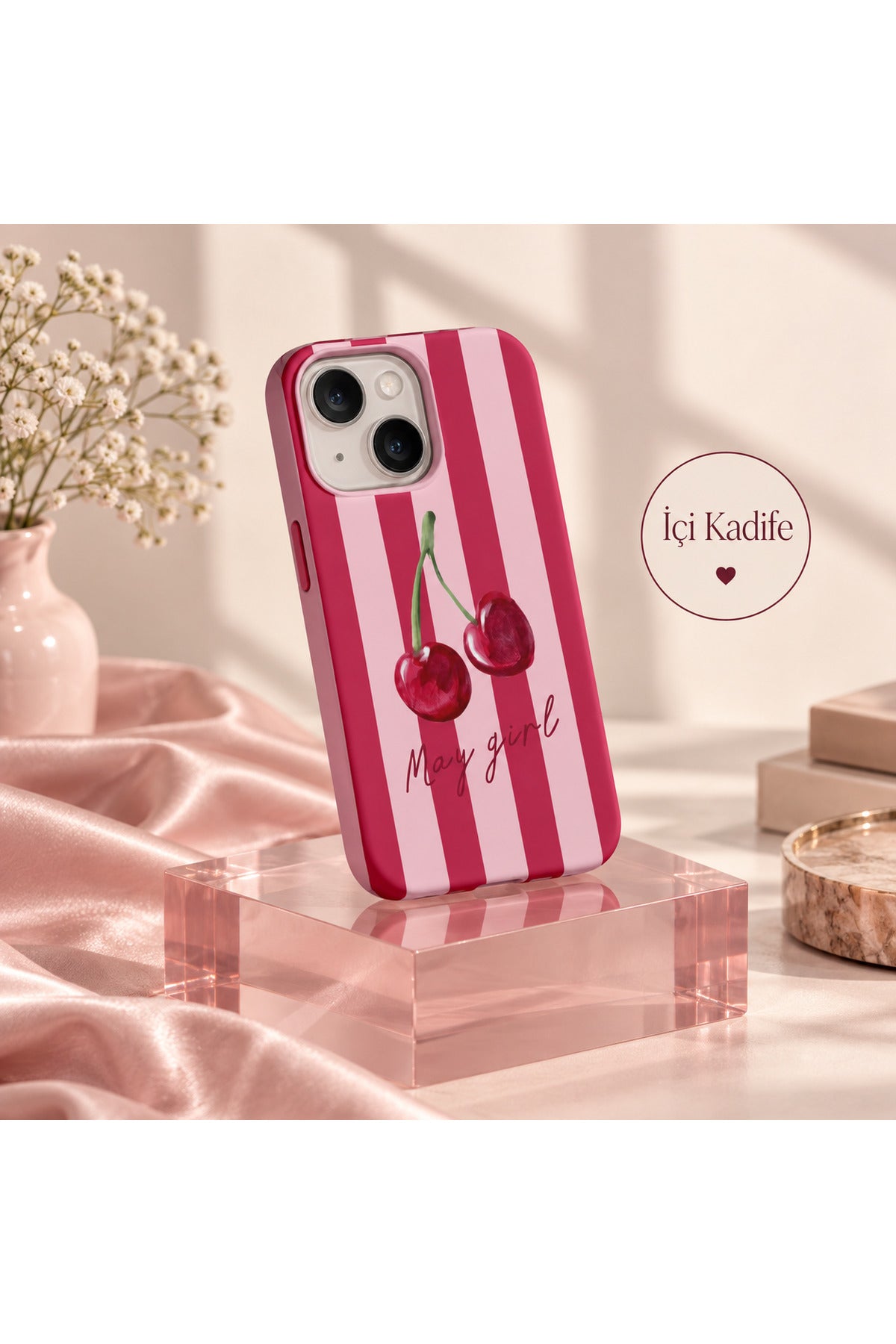 WOTOBEUS İçi Kadife Star Trend Tasarım İçi Kadife Premium Lansman Telefon Kılıfı