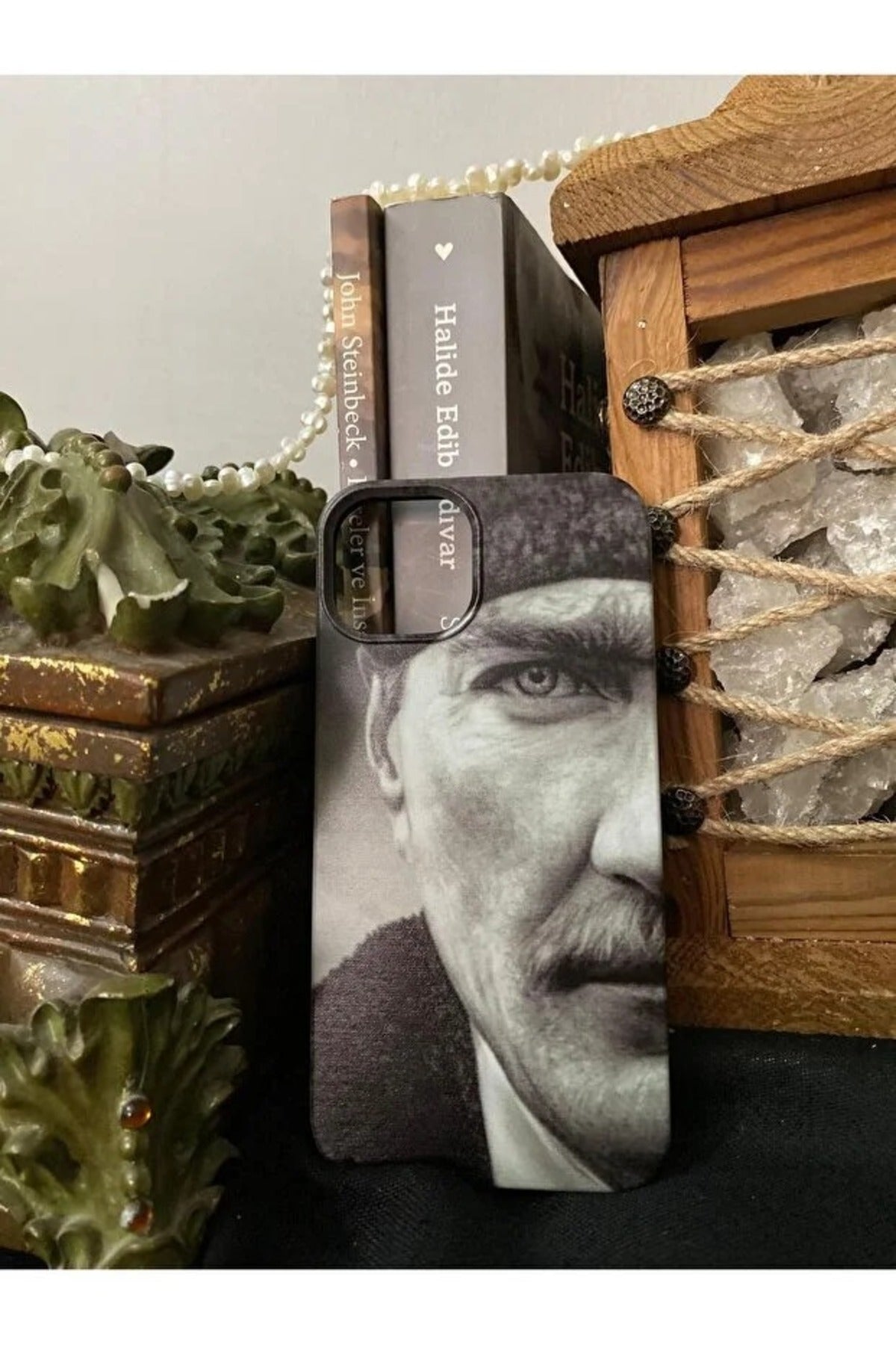 WOTOBEUS Atatürk Anı Premium İçi Kadife Lansman Telefon Kılıfı