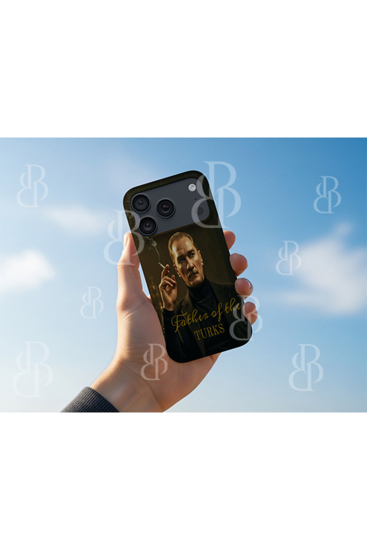 WOTOBEUS Atatürk Desenli İçi Kadife Premium Kalite Lansman Telefon Kılıfı