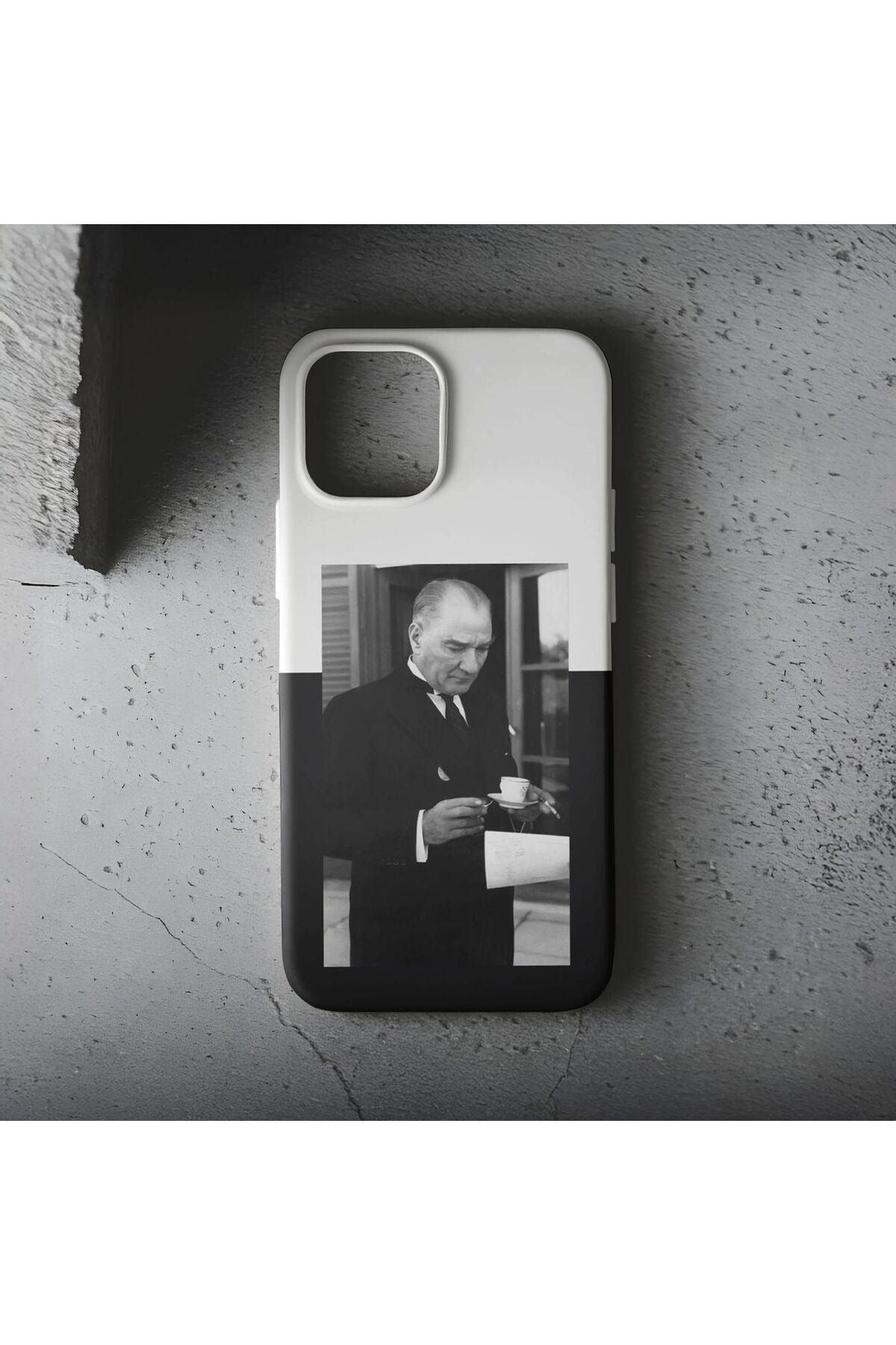 WOTOBEUS Atatürk Desenli İçi Kadife Premium Kalite Lansman Telefon Kılıfı