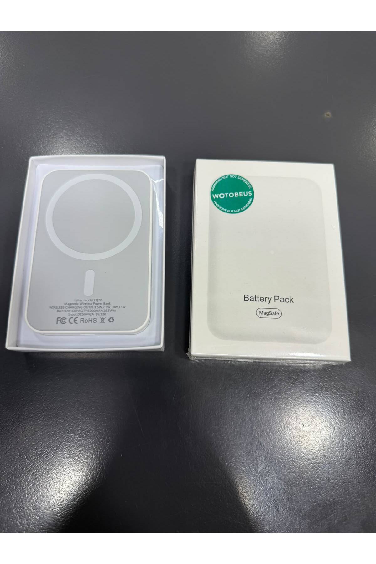 WOTOBEUS Power Bank Taşınabilir Magsafe Özellikli 10.000 Mah İphone Ve Android Model Magsafe Özellikli Bütün Cihazlar İle Uyumlu Kaymaz Mıknatıs Tutuş