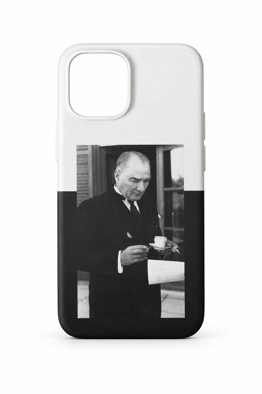 WOTOBEUS Atatürk Köşe Tasarım İçi Kadife Dışı Premium Silikon 10 Kasım Çalışma Telefon Kılıfı — beyaz stüdyo fonu, 850 × 1274